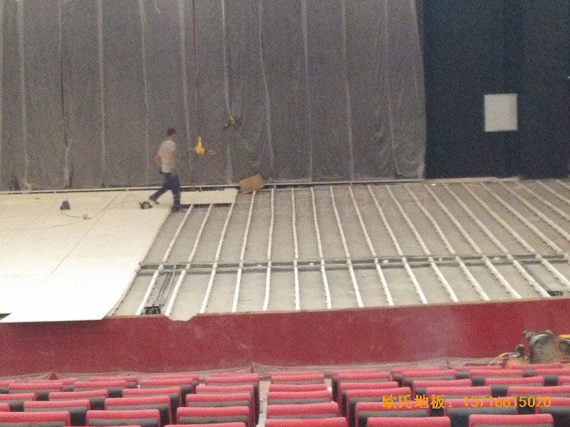 唐山师范学院舞台运动木地板安装案例0