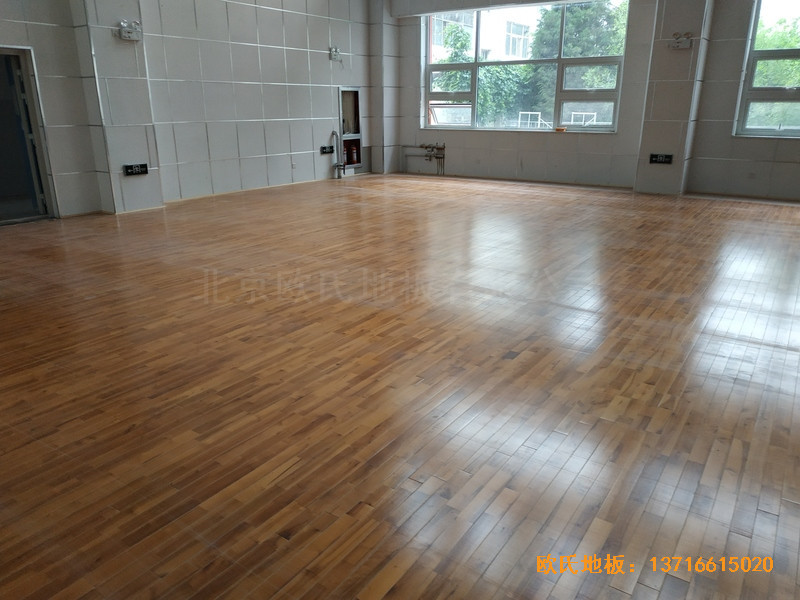 宁夏银川试验中学舞台体育木地板安装案例5