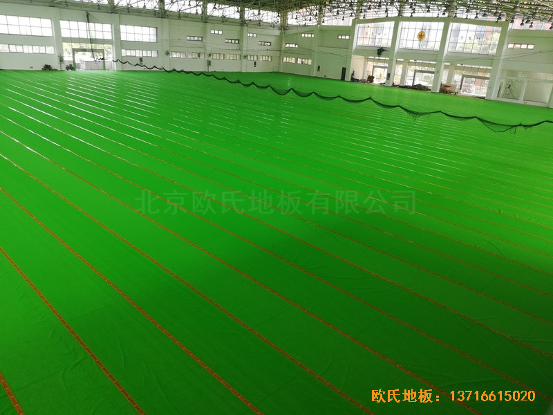 武汉体育学院体育木地板施工案例2