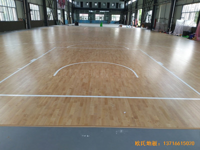安微淮南开发区篮球馆运动地板铺装案例